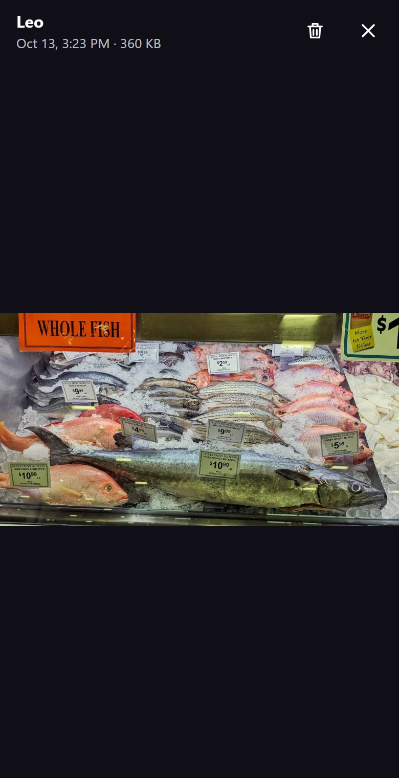 A photo opened from a task on a phone